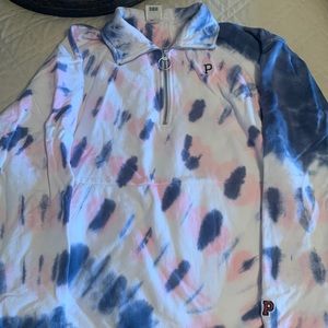 Pink half zip sweatshirt